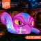 4 FT Tall Halloween Inflatable Purple Octopus Head with Tentacles and Built-in LEDs